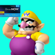 Wario stands with a Binax rapid at-home covid-19 test balanced on his knuckles.